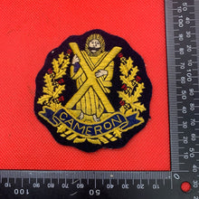 Load image into Gallery viewer, British Army Cameron Highlanders Regiment Embroidered Blazer Badge
