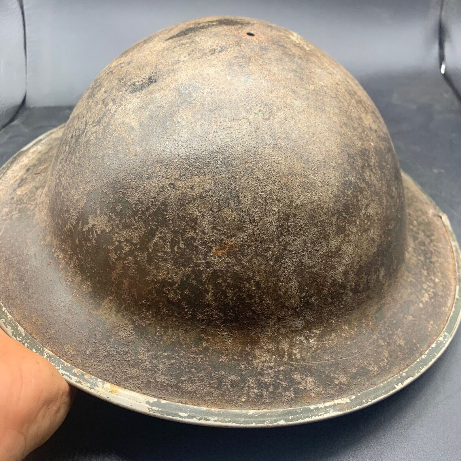 Original WW2 South African Army Mk2 Brodie Helmet - British Style Combat Helmet - The Militaria Shop