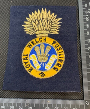 Load image into Gallery viewer, British Army Royal Welch Fusiliers Regiment Embroidered Blazer Badge
