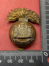 Load image into Gallery viewer, British Army WW1 / WW2 Inniskilling Fusiliers Cap Badge with Rear Slider.
