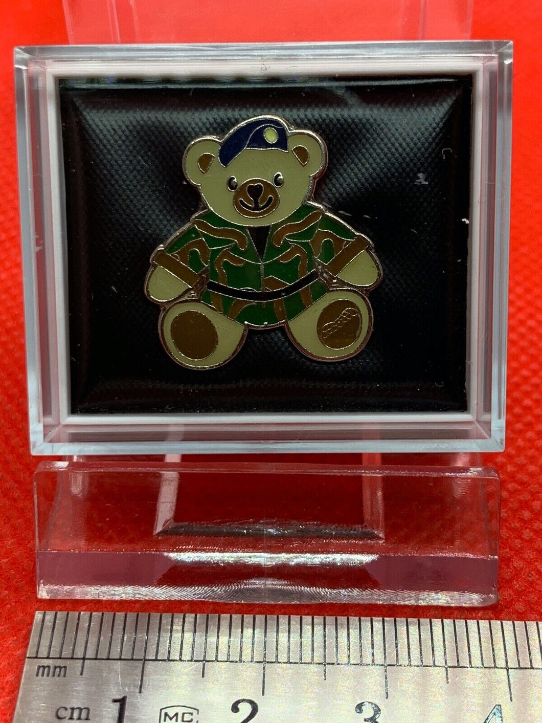 Boxed RAF Royal Air Force - RAF Camouflaged Bear Metal Lapel / Tie Pin Badge - The Militaria Shop