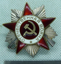 Load image into Gallery viewer, 100% Original WW2 USSR Russian Order of the Patriotic War Enamel Award - #13
