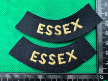 Load image into Gallery viewer, Original WW2 British Home Front Civil Defence Essex Shoulder Titles
