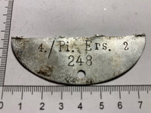 Load image into Gallery viewer, Original WW2 German Army Dog Tag - Marked - 4./ Pi. Ers. 2 - 248
