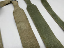 Load image into Gallery viewer, Original WW2 British Army 37 Pattern L Straps Pair - Wartime Dated
