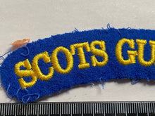 Load image into Gallery viewer, WW2 British Army SCOTS GUARDS Regiment Cloth Shoulder Title. Nice example.
