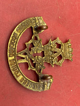 Load image into Gallery viewer, WW1 / WW2 British Army 4th Princess Louise Dragoon Guards - Brass Cap Badge.
