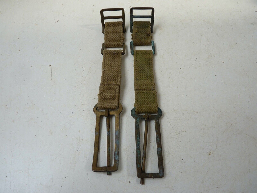 Genuine WW2 British Army 37 Pattern Webbing Brace Adaptors - Your choice of pair