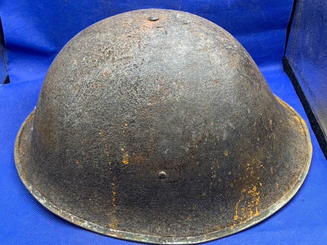 WW2 Canadian Army Mk3 Turtle Helmet - Original WW2 Helmet Shell - High Rivet