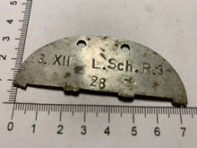 Load image into Gallery viewer, Original WW2 German Army Dog Tag - Marked - 3. XII  L.Sch.R.3
