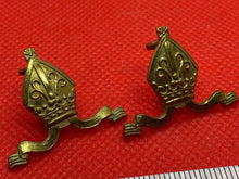 Load image into Gallery viewer, Original British Army / Chigwell School O.T.C. Collar Badges - Matching Pair
