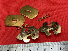 Load image into Gallery viewer, Original Pair of British Army Kings&#39; Liverpool Regiment Collar Badges
