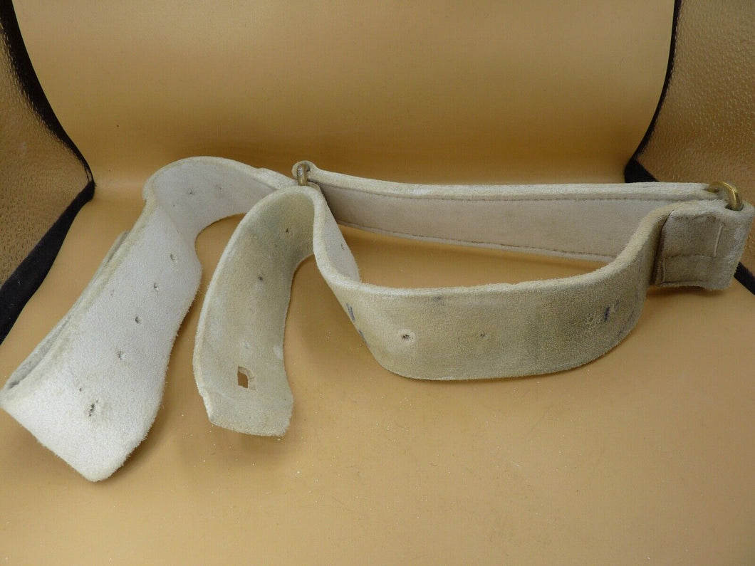 Original British Army White Buff Leather belt. Used by Guards Regiments