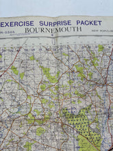 Lade das Bild in den Galerie-Viewer, Rare British Army &quot;Exercise Surprise Packet&quot; Training Map - Bournemouth
