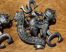 Load image into Gallery viewer, WW2 Kings Crown Bucks Special Constabulary SC white metal collar badges.
