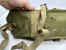Lade das Bild in den Galerie-Viewer, Original WW2 British Army Assault Light Weight Gas Mask Bag 1943 Dated
