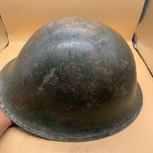 Load image into Gallery viewer, Original WW2 British / Canadian Army Mk3 High Rivet Turtle Army Combat Helmet
