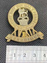 Load image into Gallery viewer, British Army 15th/19th The King&#39;s Royal Hussars Regiment Queen&#39;s Crown Cap Badge

