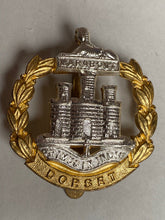 Load image into Gallery viewer, A British Army Dorset Regiment dress uniform badge white /gilt metal.
