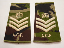 Load image into Gallery viewer, DPM Rank Slides / Epaulette Single Genuine British Army - ACF Staff Sergeant
