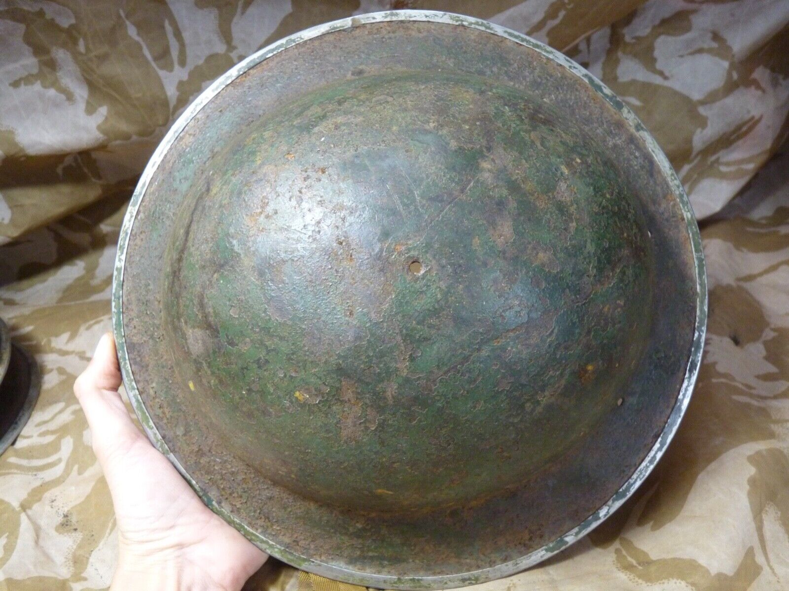 Original WW2 British Style South African Mk2 Army Combat Helmet - The Militaria Shop