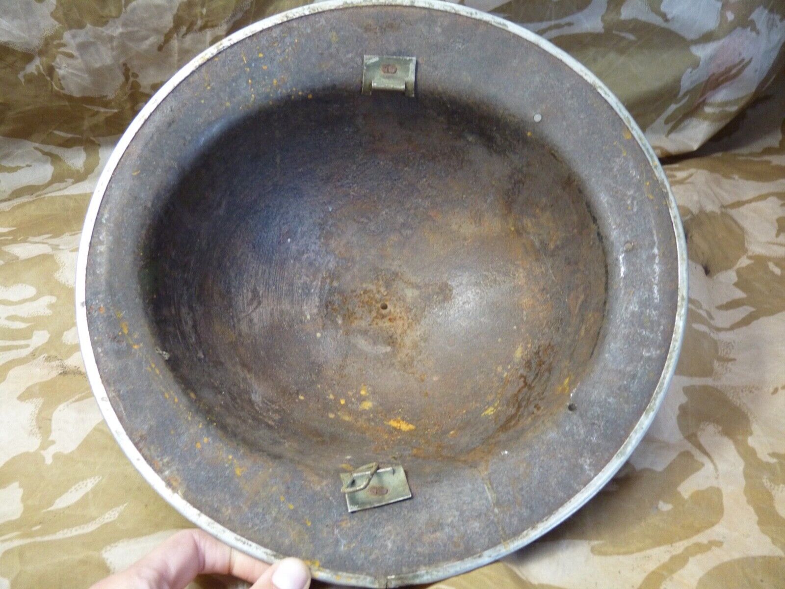 Original WW2 British Style South African Mk2 Army Combat Helmet - The Militaria Shop