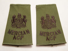 Charger l&#39;image dans la galerie, OD Green Rank Slides / Epaulette Pair Genuine British Army - ACF Mercian WO - The Militaria Shop
