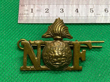 Load image into Gallery viewer, Original British Army NORTHUMBERLAND FUSILIERS Shoulder Title
