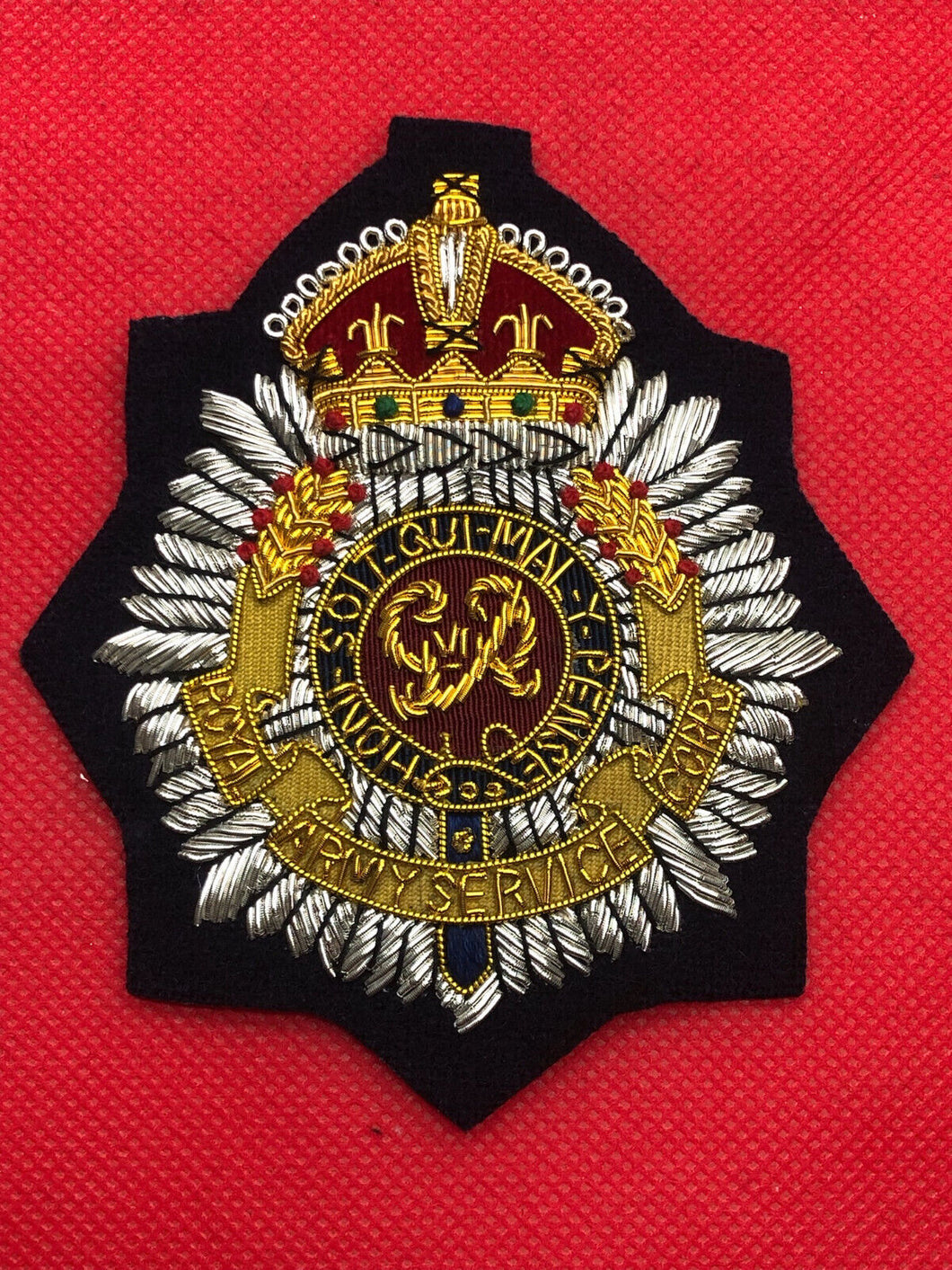 British Army Bullion Embroidered Blazer Badge - Royal Army Service Corps RASC