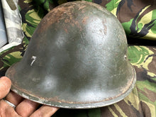 Charger l&#39;image dans la galerie, British / Canadian Army Mark 3 Turtle Helmet - Original WW2 Combat Helmet
