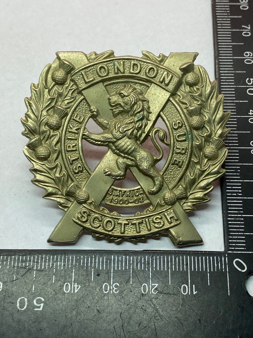 Original WW1 / WW2 British Army London Scottish Regiment Cap Badge