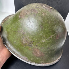 Load image into Gallery viewer, Original WW2 British / Canadian Army Medic Mk3 Combat Helmet &amp; Liner
