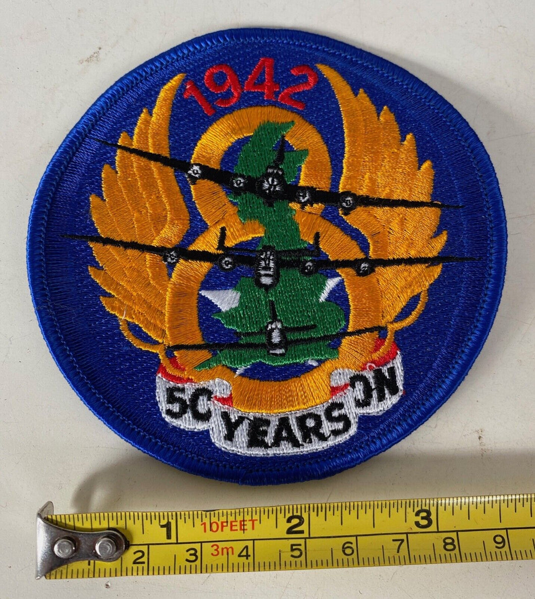 US 8th Air Force 50 year anniversary 1942 pilots jacket badge / patch. Unworn