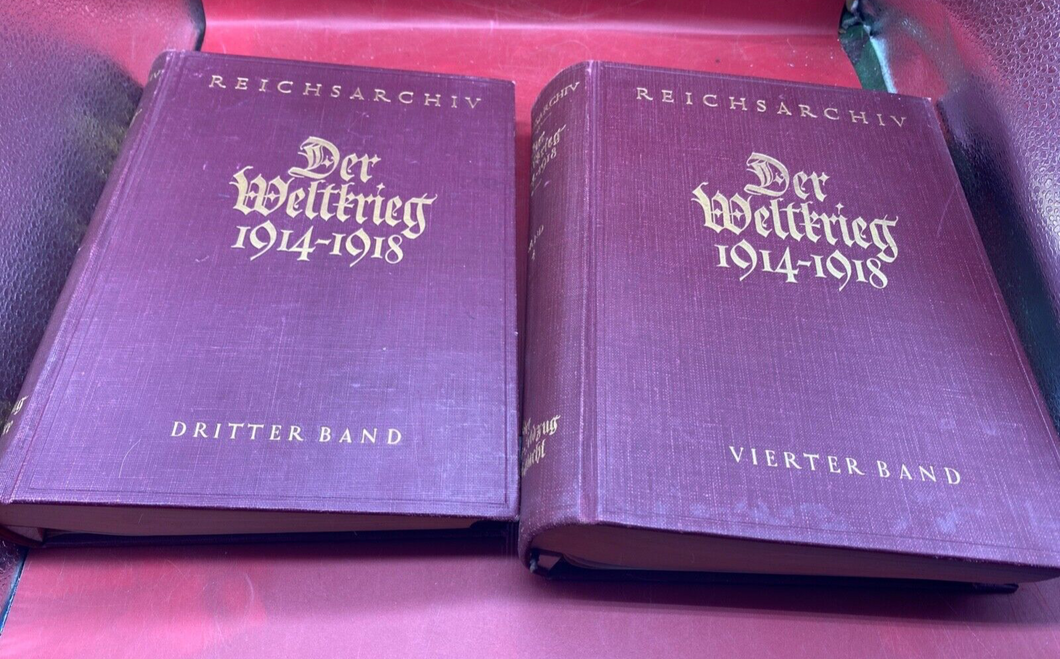 Der Weltkrieg 1914-1918 German War Books. Good Condition. Two in total.