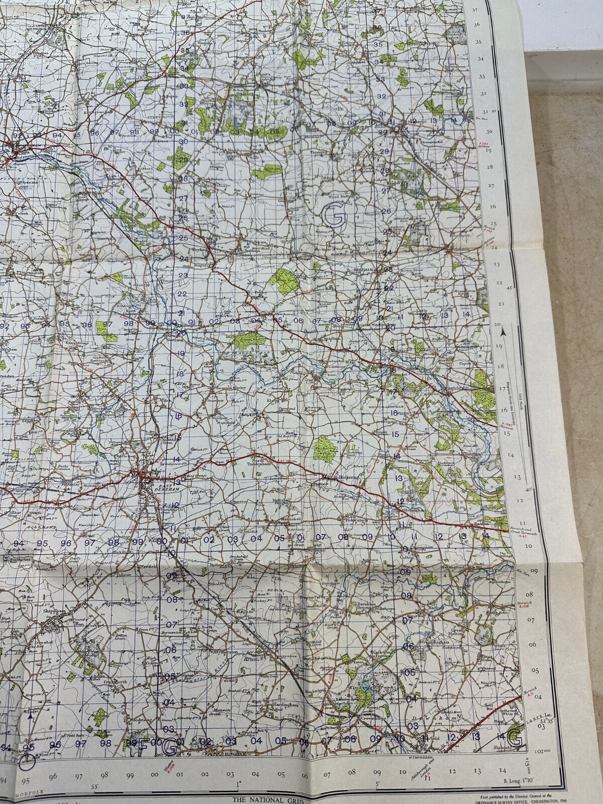 Original British Army OS GSGS Map - Fakenham | The Militaria Shop