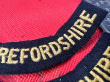 Load image into Gallery viewer, Original WW2 British Home Front Civil Defence Herefordshire Shoulder Titles
