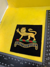 Load image into Gallery viewer, British Army Herefordshire Regiment Embroidered Blazer Badge
