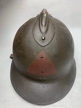 Load image into Gallery viewer, Original WW2 French Army M1926 Adrian Helmet - Divisional Markings
