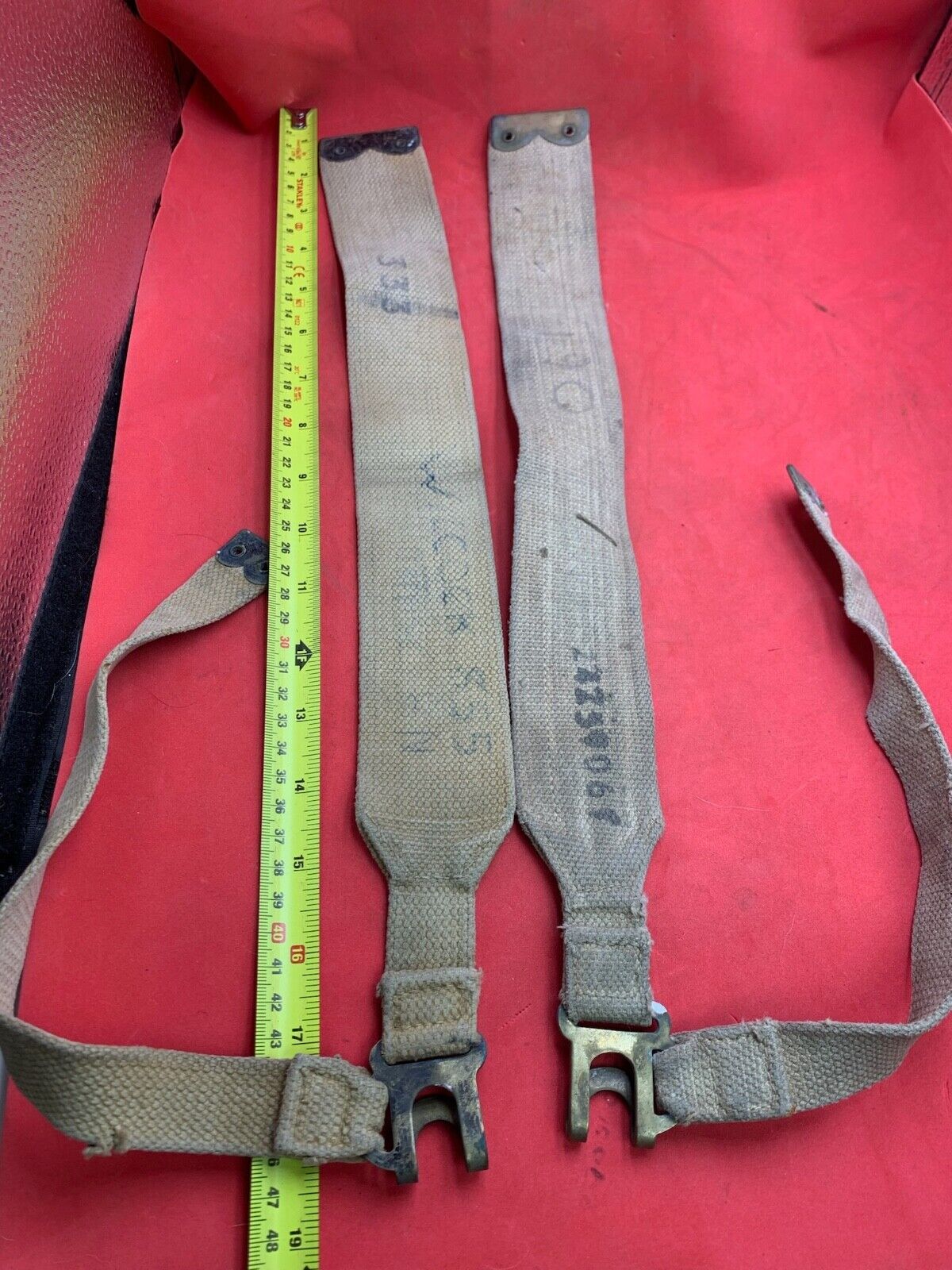 Original WW2 Pattern British Army L Straps Pair 37 Pattern bing