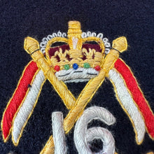 Load image into Gallery viewer, British Army 16th The Queen&#39;s Lancers Regiment Embroidered Blazer Badge

