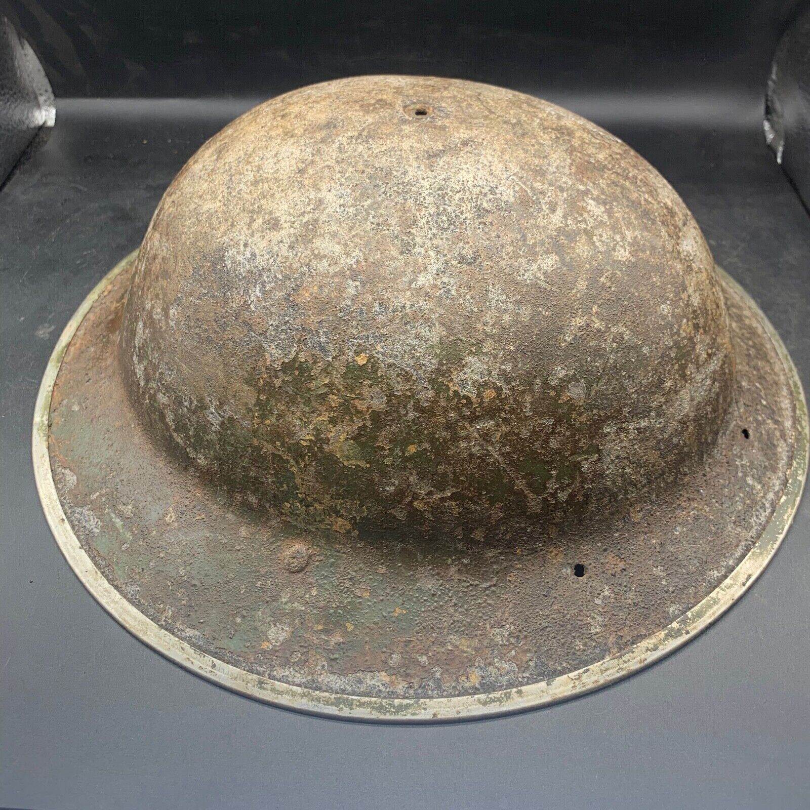 Original WW2 South African Army Mk2 Brodie Helmet - British Style Combat Helmet - The Militaria Shop