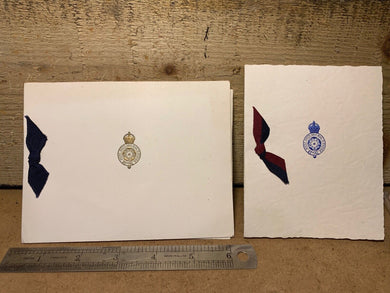 Original Pair of WW1/WW2 Royal Fusiliers Christmas Cards - The Militaria Shop