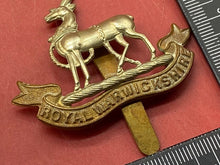 Load image into Gallery viewer, British Army WW1 / WW2 Royal Warwickshire Regiment Cap Badge with Rear Slider.
