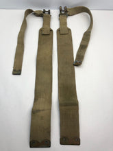 Load image into Gallery viewer, Original WW2 British Army 37 Pattern L Straps Pair - Wartime Dated
