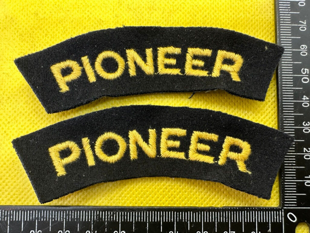 Original WW2 British Home Front Civil Defence Pioneer Shoulder Titles