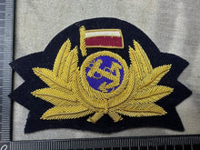 Load image into Gallery viewer, Polish Navy Navy Bullion Embroidered Officers Cap Badge
