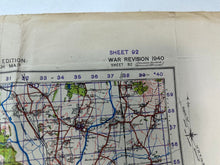 Load image into Gallery viewer, Original WW2 British Army OS Map of England - War Office - Gloucester &amp; Forset
