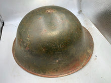 Charger l&#39;image dans la galerie, Original WW2 British / Canadian Army Mk3 Turtle Combat Helmet &amp; Liner
