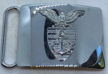 Load image into Gallery viewer, UNKNOWN Factory sample NAVAL belt buckle (possibly US) in white metal - - B53
