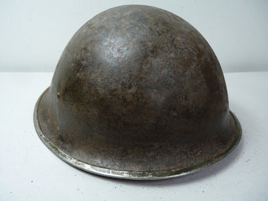 Original WW2 British / Canadian Army Mk3 High Rivet Turtle Army Combat Helmet - The Militaria Shop